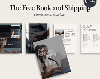 The Free Book and Shipping eBook Template | Canva Lead Magnet eBook | Entrepreneur Lead Magnet | Free Book & Shipping Offer | Digital