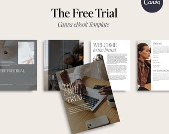 The Free Trial Canva eBook Lead Magnet Template | Entrepreneur eBook | Editable eBook Template | Instant Digital Download for Coaches