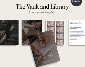 The Vault Library eBook Lead Magnet | Canva eBook Template | Entrepreneur Resource Vault | Digital Library | Resource eBook Design