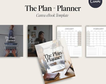 The Plan - Planner | Canva eBook Lead Magnet Template for Entrepreneurs | Planner eBook Design | Custom Fonts | Instant Digital Download