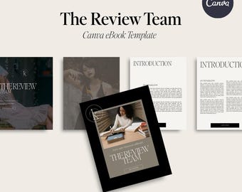 The Review Team | Canva eBook Lead Magnet Template for Entrepreneurs | Team Review eBook Design | Custom Fonts | Instant Digital Download