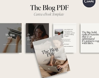 The Blog PDF | Canva eBook Lead Magnet Template for Entrepreneurs | Blog Content eBook Design | Custom Fonts | Instant Digital Download