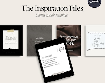 The Inspiration Files | Canva eBook Template | Lead Magnet for Entrepreneurs | 30 Page Inspiration eBook | Digital Download Resource