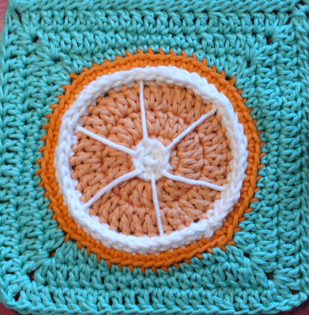 Orange Slice - Square Crochet Pattern by Artattackrn - Etsy