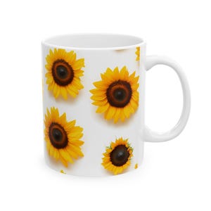 Sunflower Coffee Mug | Bright Floral Ceramic Cup | Gift for Her, Sunflower Lover, Home Decor, Farmhouse Aesthetic