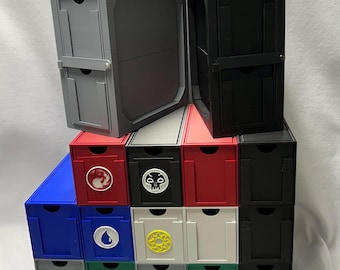 Almacenamiento de cartas coleccionables (LT), archivador apilable para TCG y Toploaders, organizador modular para cartas Pokémon, MTG y deportivas.