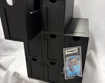 Almacenamiento de tarjetas calificadas, archivador apilable - PSA BGS CGC Slabs, cajón para exhibición de tarjetas coleccionables