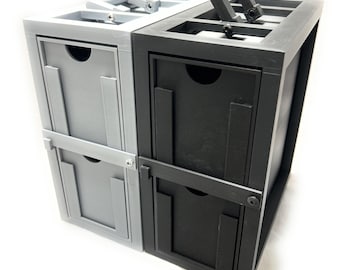 LT Sammelkartenschränke - Modular 2er-Pack mit Tragerahmen