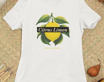 Citrus Limon T-Shirt: Vintage Botanical Lemon Design