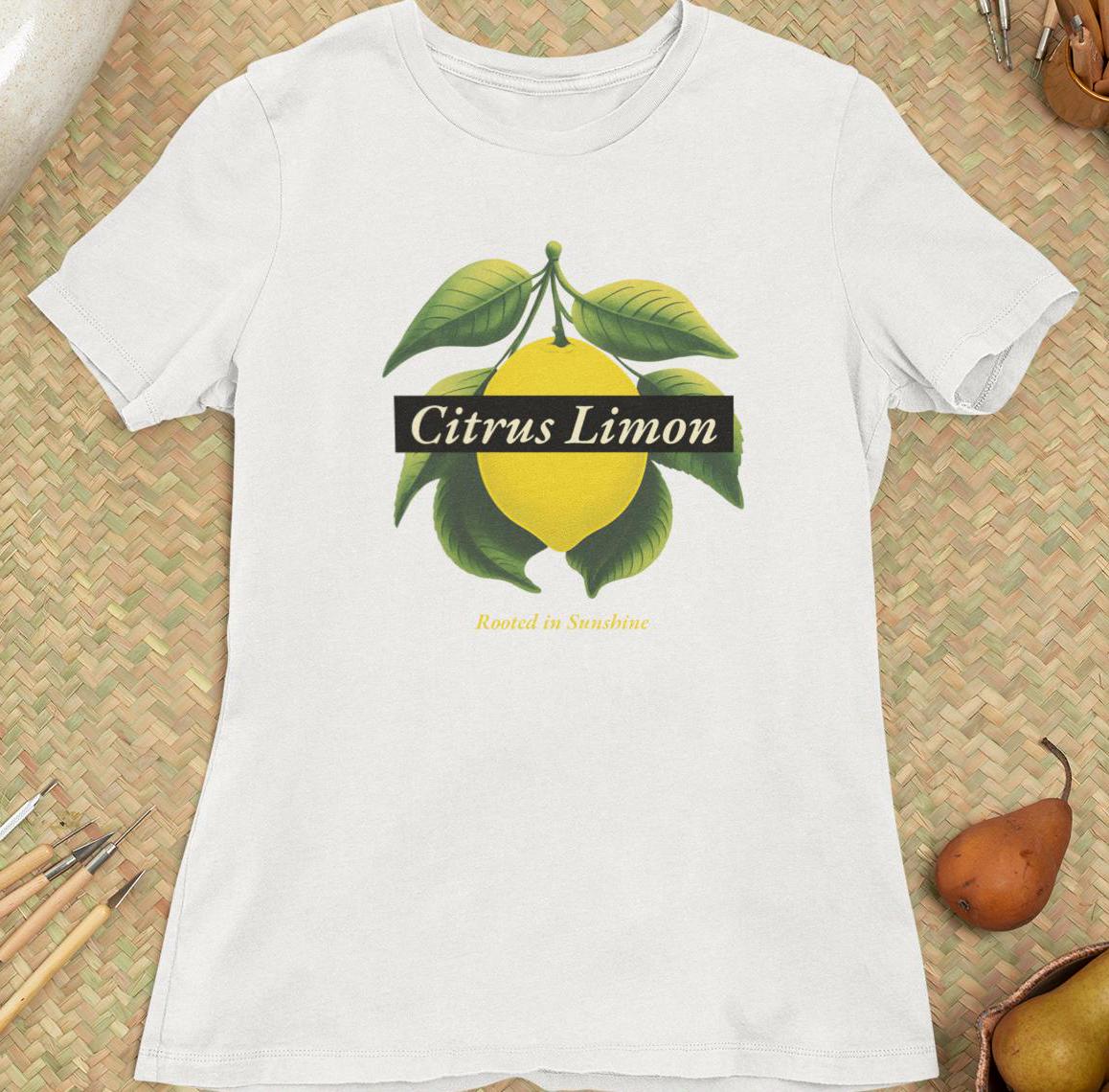 Citrus Limon T-shirt: Vintage Botanical Lemon Design - Etsy Israel