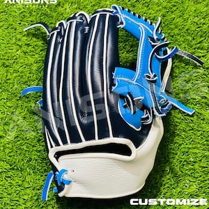 Handgemaakte kip leren honkbalhandschoen – vintage honkbal- en softbalcadeau – gepersonaliseerde leren teamcadeaus