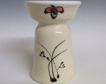 Force bulb vase / handmade pottery / hyacinth vase / hand painted  flower vase / pencil holder / ready to ship / made in USA