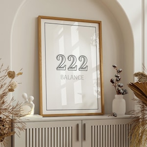 Angel Number, 222, Angel Number, Canva Template, Spiritual Design, Affirmations, Manifestation, Spiritual Quote Poster