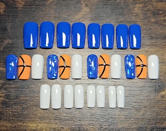 Aros Ahí Está - Cuadrado Largo - Set de Uñas Postizas Personalizadas Hechas a Mano