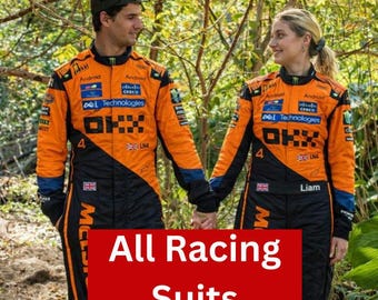 Couple McLaren Racing Suit is Available - Add Your Name, Flag, Number etc.