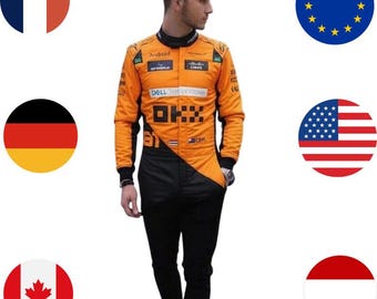 Personalized McLaren Racing Suit – Custom F1 Jumpsuit for Men Women – Formula 1 Outfit