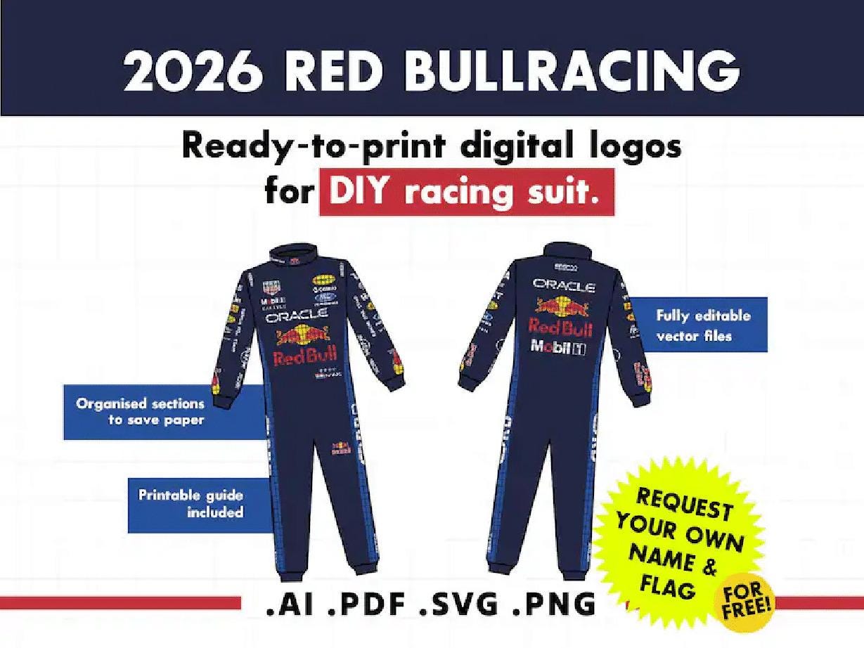 Red bull racing suit - Etsy 日本
