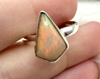 Sterling Silver Natural Ethiopian Opal Ring