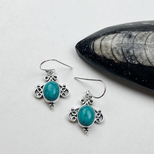 Sterling Silver Howlite Earrings