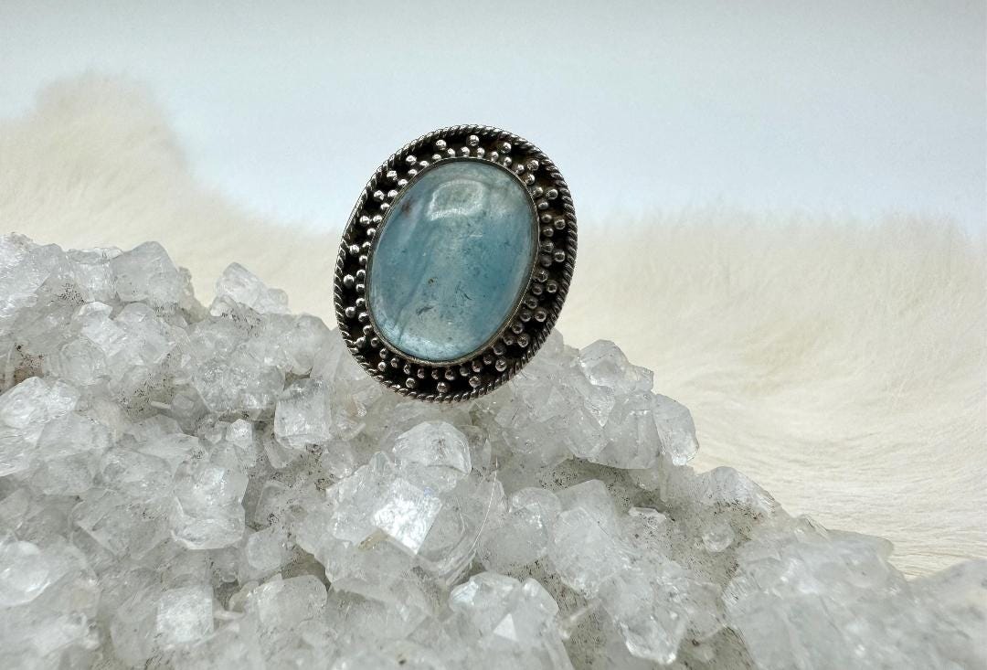 Sterling Silver Aquamarine Ring