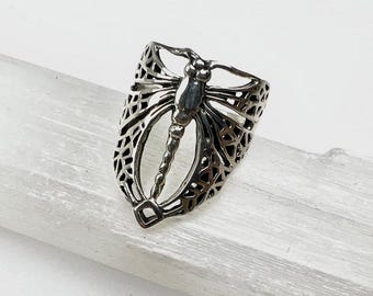 Sterling Silver Intricate Dragonfly Ring