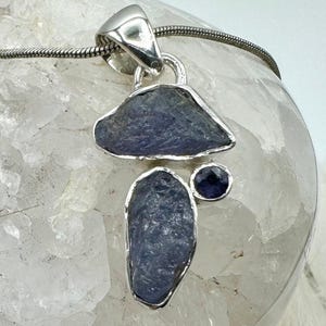 Sterling Silver Tanzanite//Iolite Pendant
