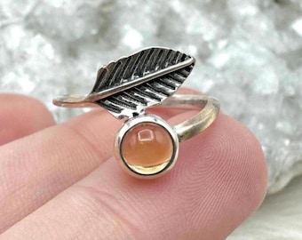 Sterling Silver Dainty Citrine Ring