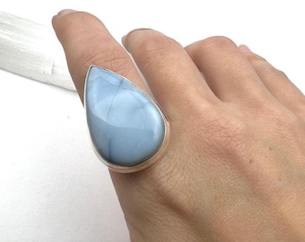 Sterling Silver Blue Opal Ring
