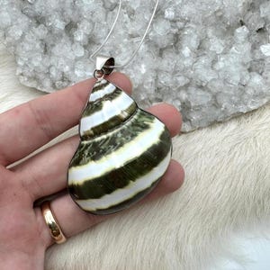 Sterling Silver Seashell Statement Pendant