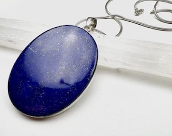 Statement Sterling Silver Lapis Lazuli Pendant