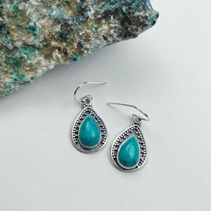 Sterling Silver Howlite Earrings