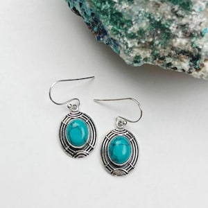Sterling Silver Howlite Earrings