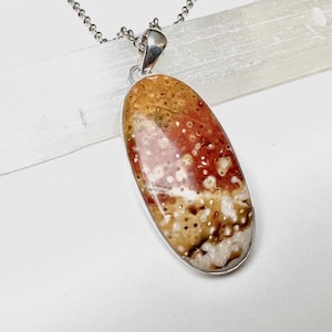 Statement Sterling Silver Ocean Jasper Pendant