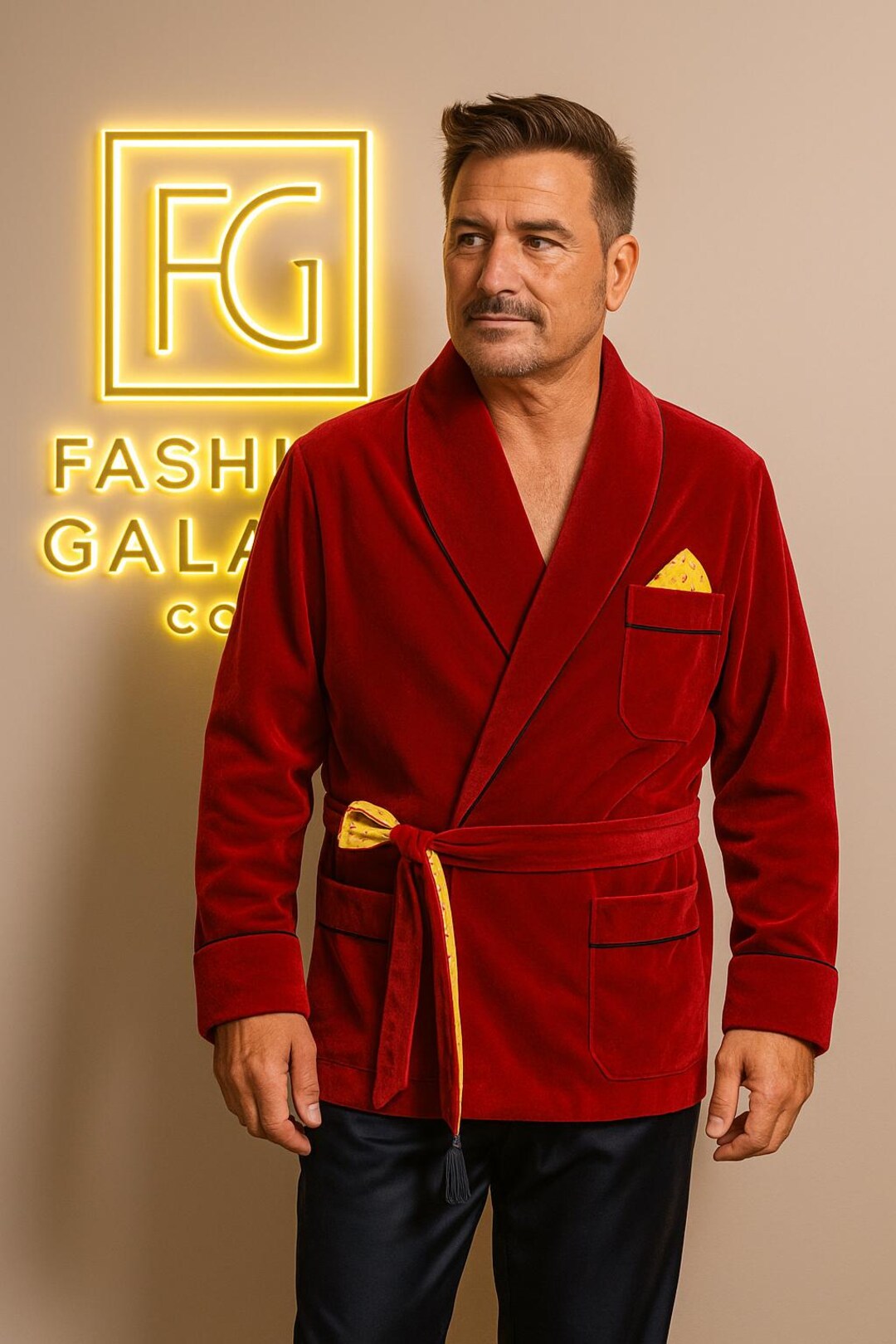 Mens Smoking Jacket Robe Men Smoking Robes Men Velvet Smoking Jacket ...