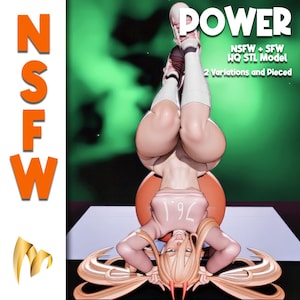 NSFW Anime Style Model &quot;Power&quot; STL Printable 3D Files