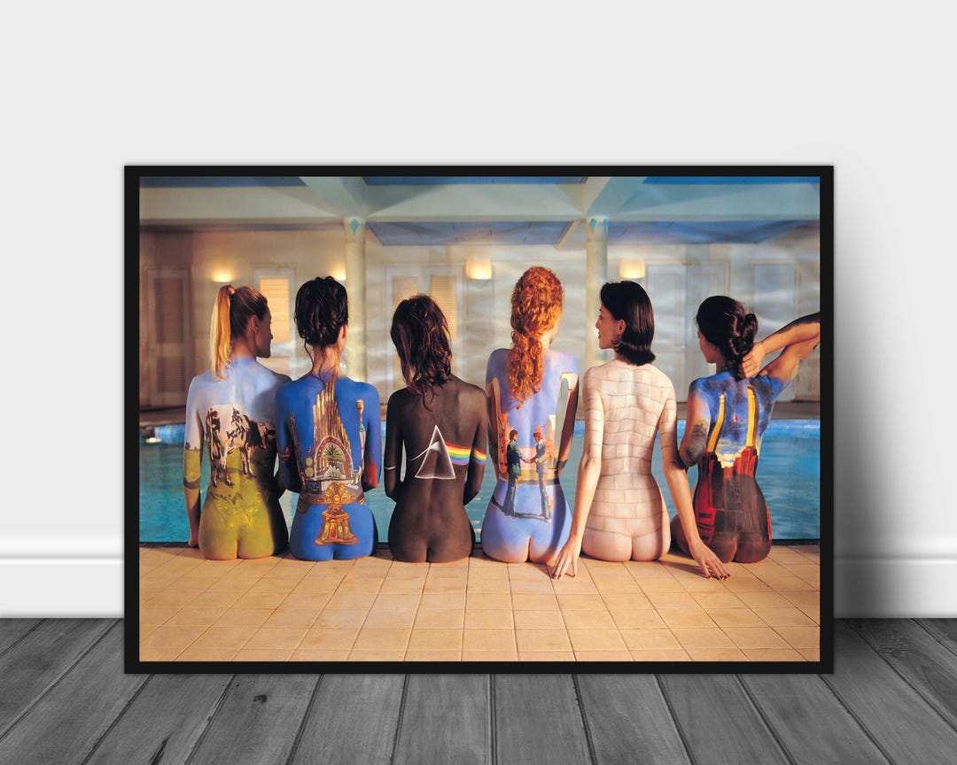 Framed Canvas, Pink Floyd Back Catalogue, Famous Art, Naked Woman