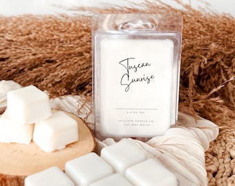 Tuscan Sunrise Wax Melts | Volcano Dupe | Capri Blue Inspired Scent | Sugared Citrus + Tropical Fruit | Soy Wax Melts for Warmer