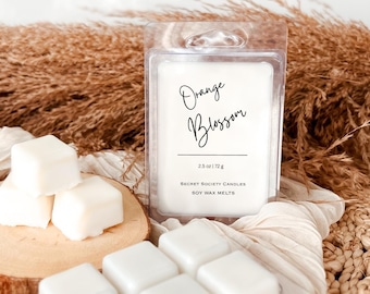 Orange Blossom Wax Melt | Tangerine & Neroli Scent | Citrus Floral Home Fragrance