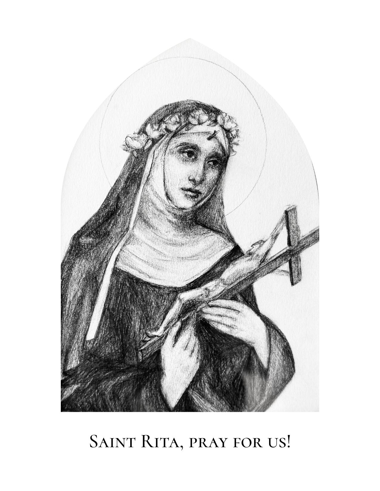 St. Rita Holy Card - Etsy