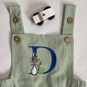 Personalized Baby Boy Romper, Embroidered Baby Gift, Monogram custom outfit, Baby Romper Organic Cotton, Easter boy outfit