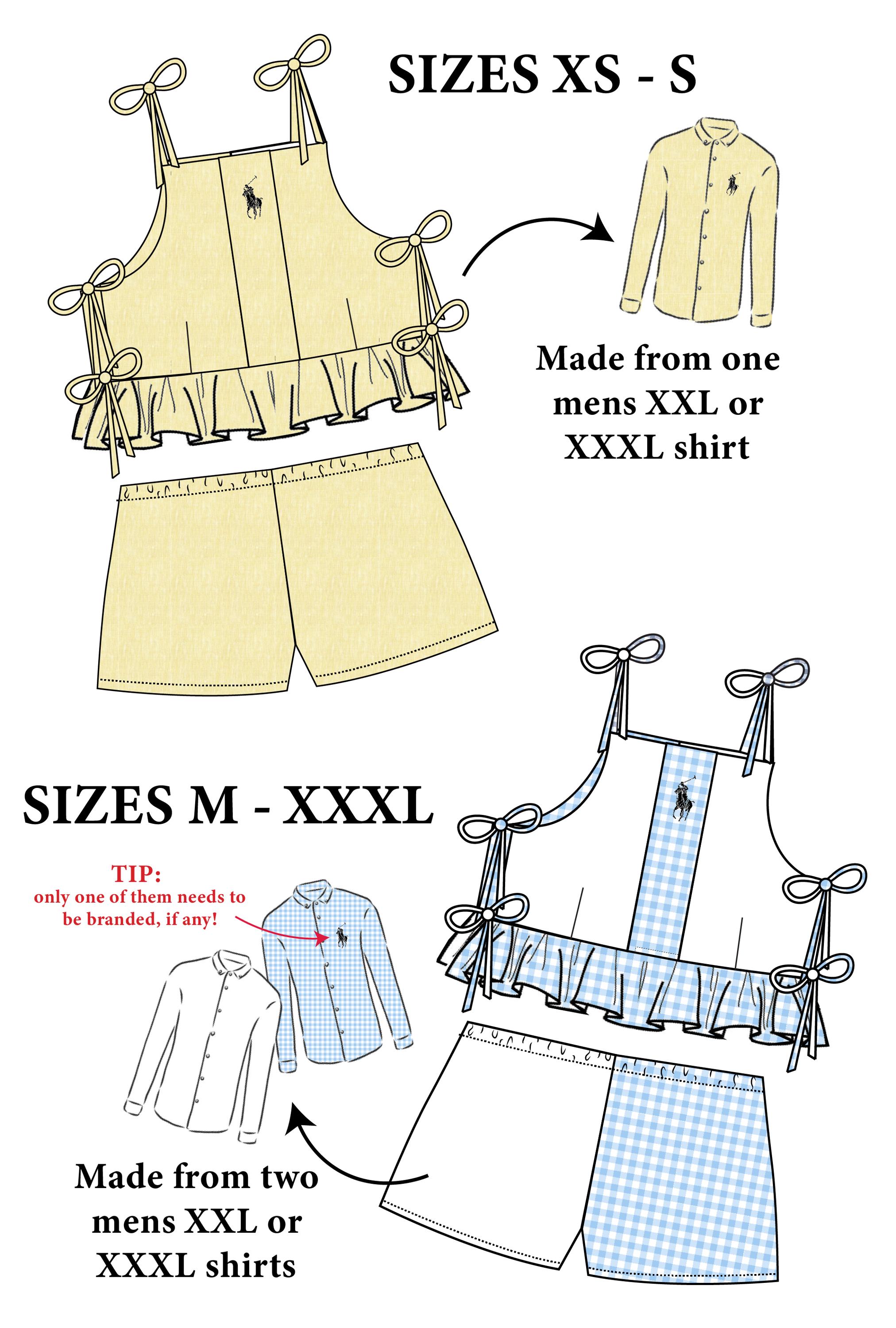 Tie Strap Top and Short Set Sewing Pattern - Etsy