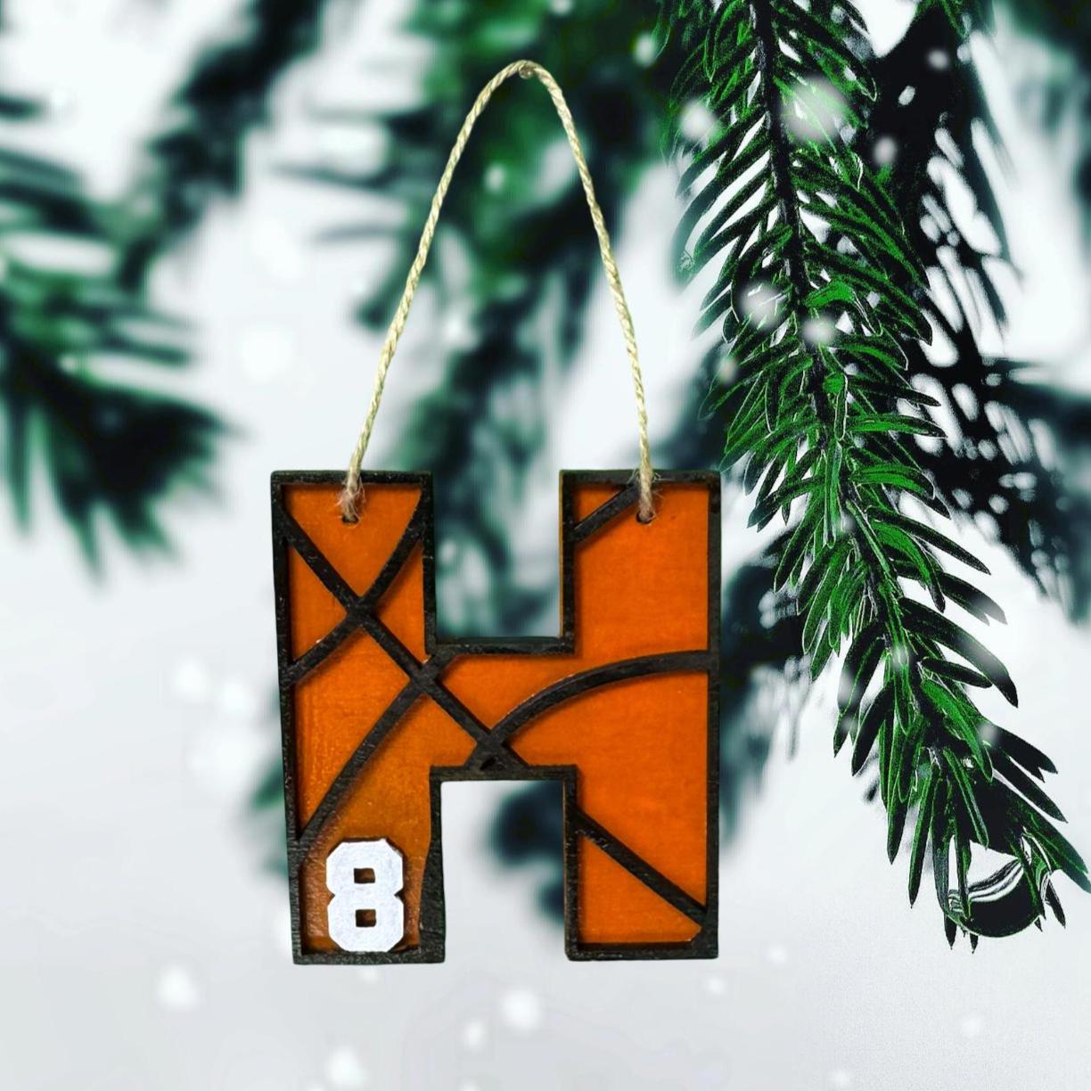 Personalized Basketball Ornament: Custom Jersey Number & Letter