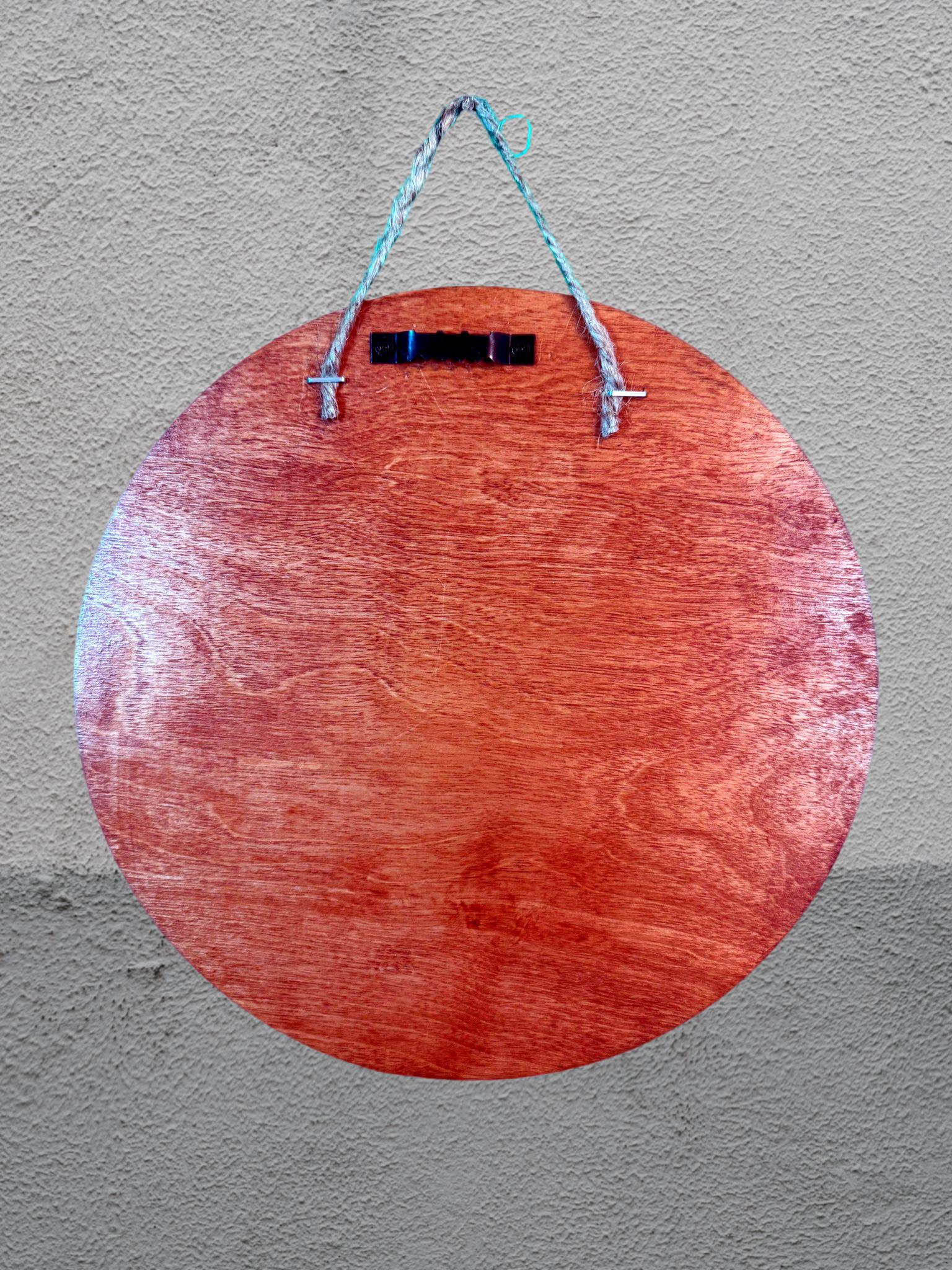 Patriotic Soldier Wooden Sign – 12" Round American Flag Wall Art – Handmade - Thumbnail 5