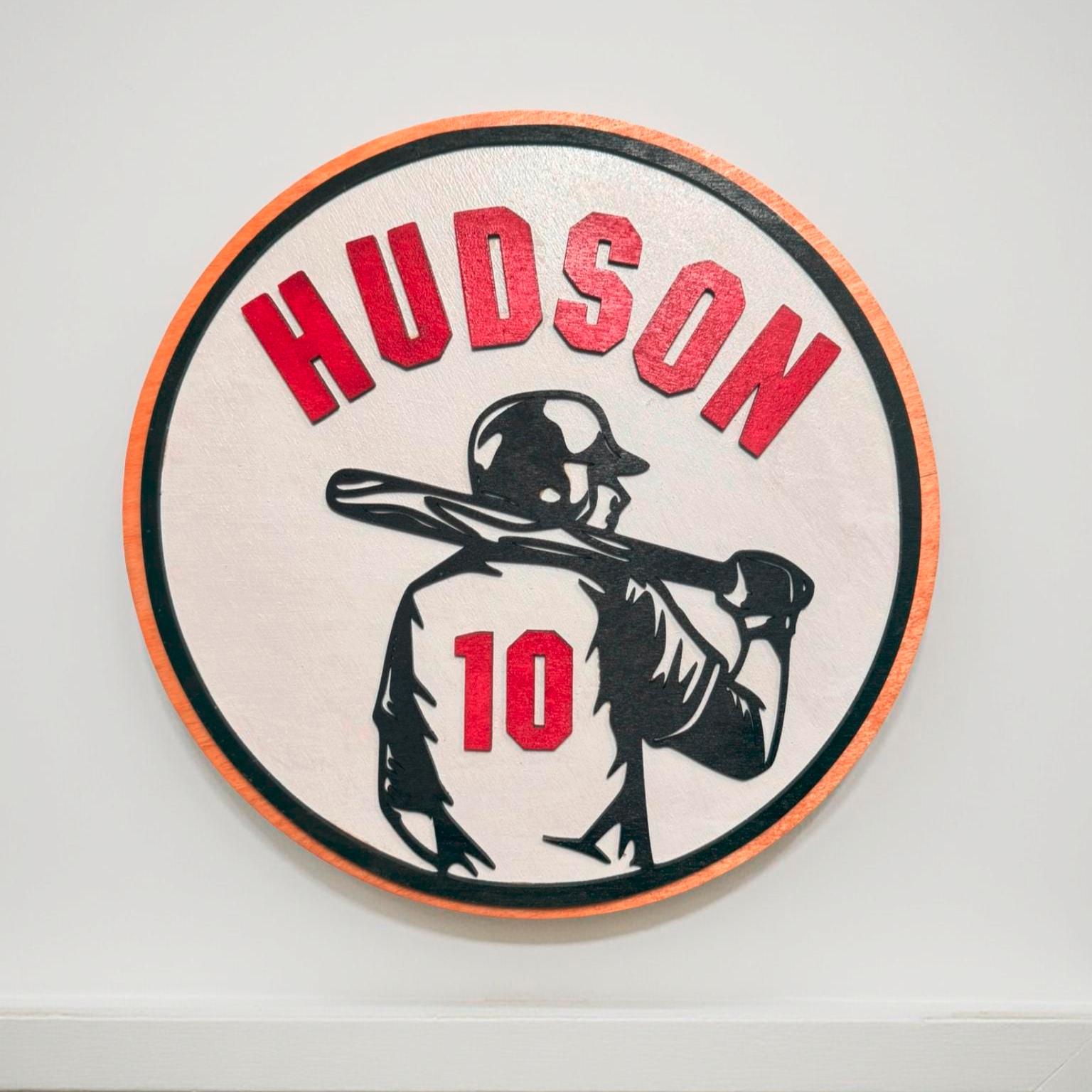 Personalized Baseball Name Sign: Custom Jersey Number, Name - Thumbnail 6