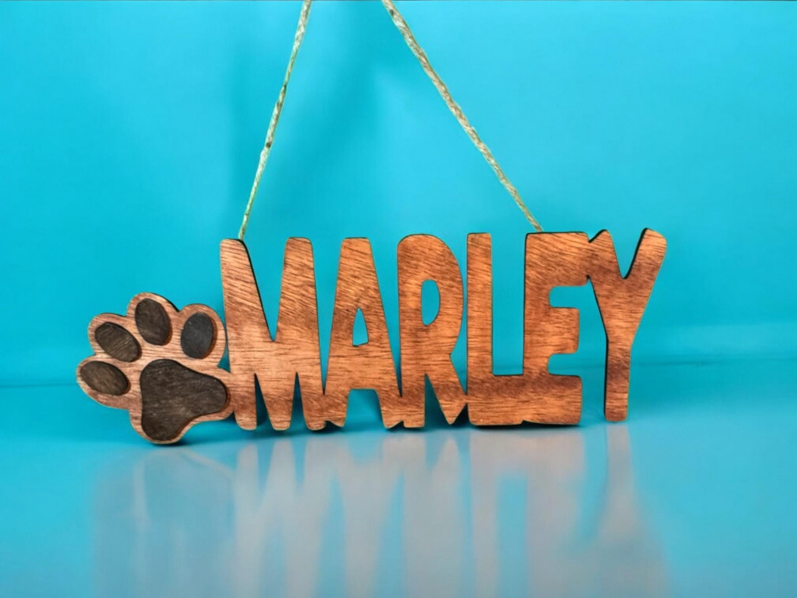 Personalized Wooden Pet Sign: Custom Paw Print Decor - Thumbnail 3