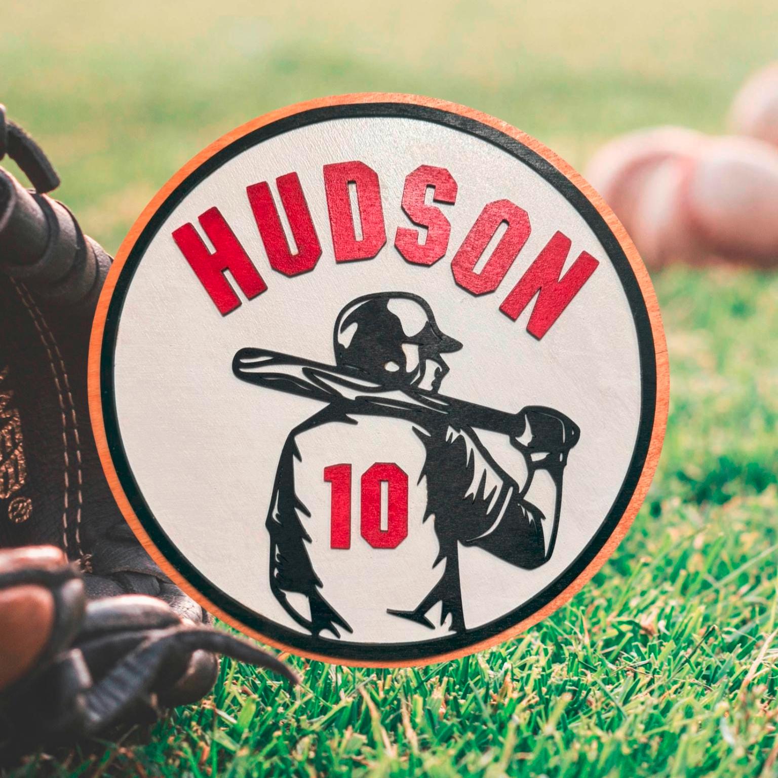 Personalized Baseball Name Sign: Custom Jersey Number, Name - Thumbnail 2