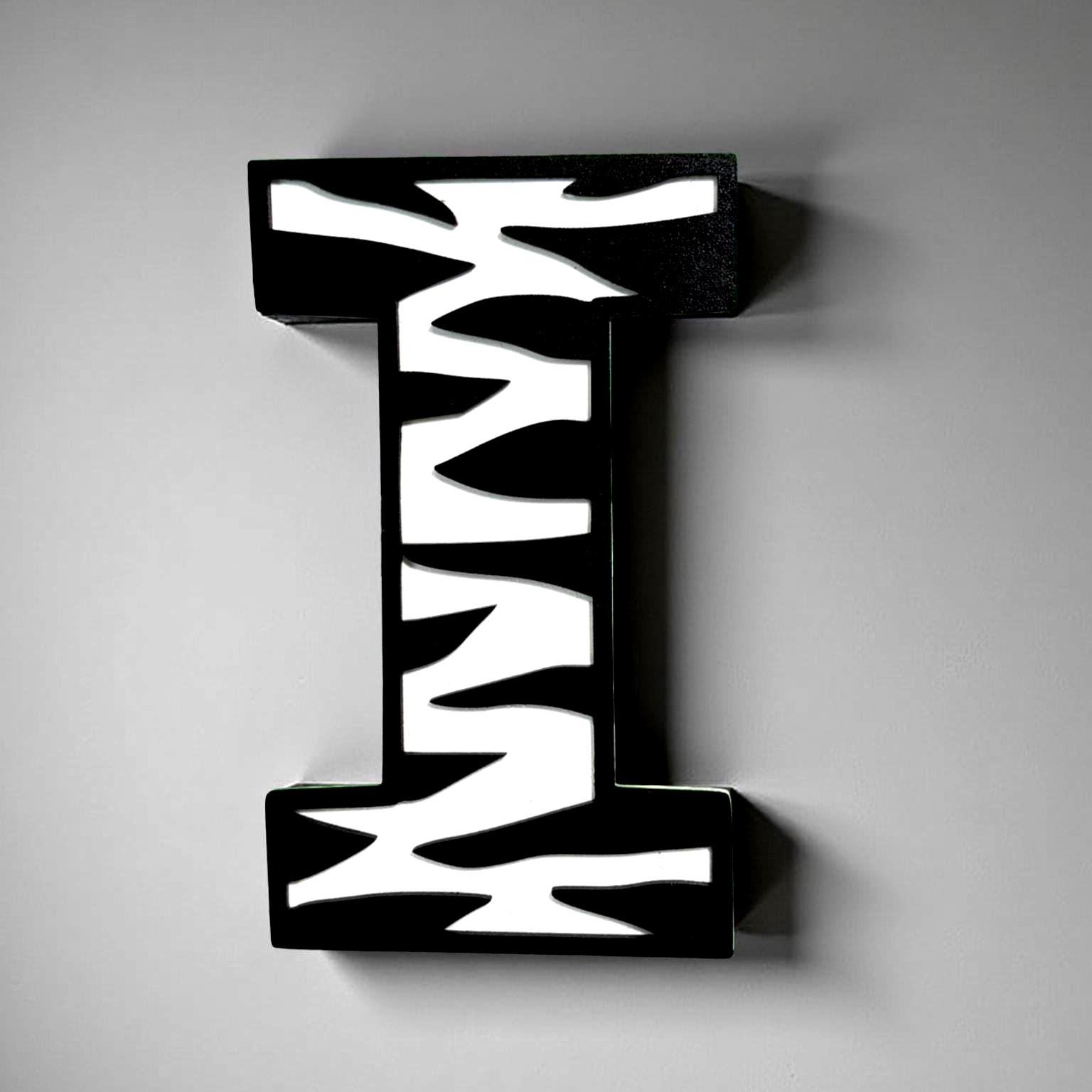 Personalized Zebra Letter Sign | Custom Animal Print Wall Decor | Multi-Layered  - Thumbnail 5