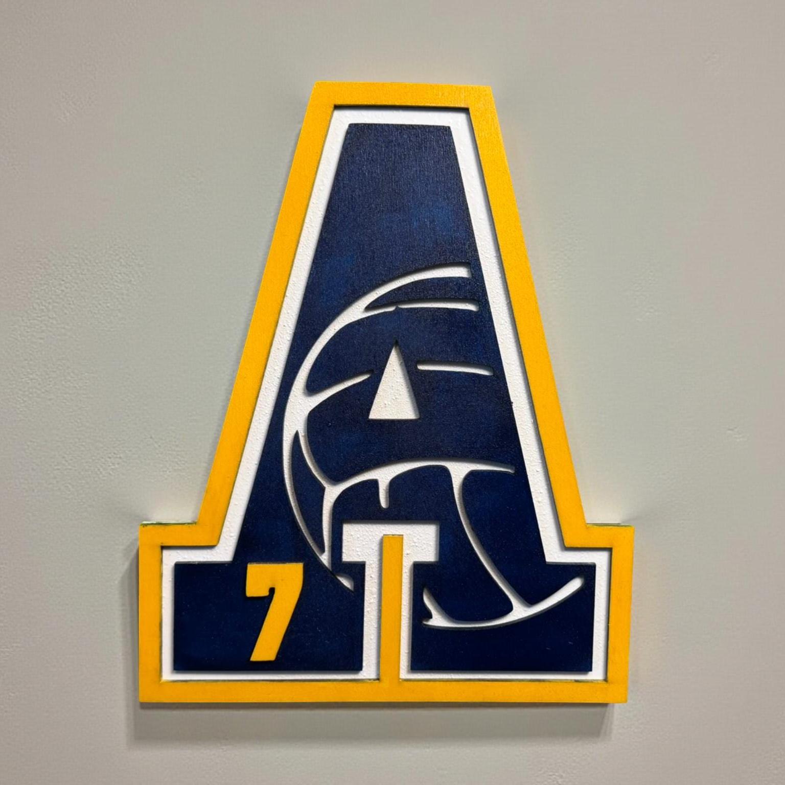 Custom Volleyball Letter Sign – Personalized 12" Wooden Wall Decor – Jersey Number & Team Colors – Sports Room or Coach Gift - Thumbnail 2
