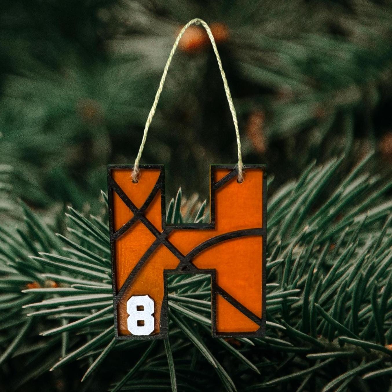 Personalized Basketball Ornament: Custom Jersey Number & Letter - Thumbnail 2