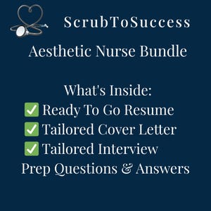 Aesthetic Nurse Resume | Aesthetic Nurse Cover Letter| ATS-Friendly, Editable, Word and PDF | Instant Download
